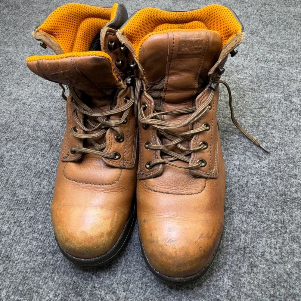 Timberland PRO Titan Mens 12W Brown Leather Safety Toe Work Boots Gorpcore Work
